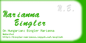 marianna bingler business card